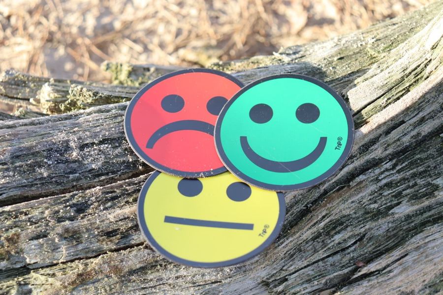 Smiley-magneten met verschillende emoties